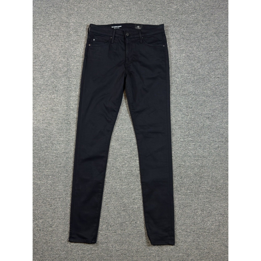 AG Jeans The Farrah High Rise Skinny Black Jeans Women's Size 27R Stretch‎